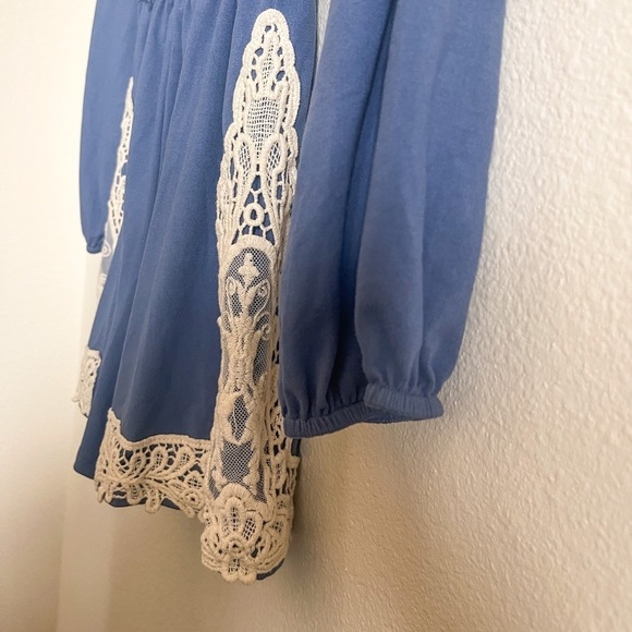 Altar'd State Long Sleeve Crochet Romper, Size Small - Picture 7 of 12